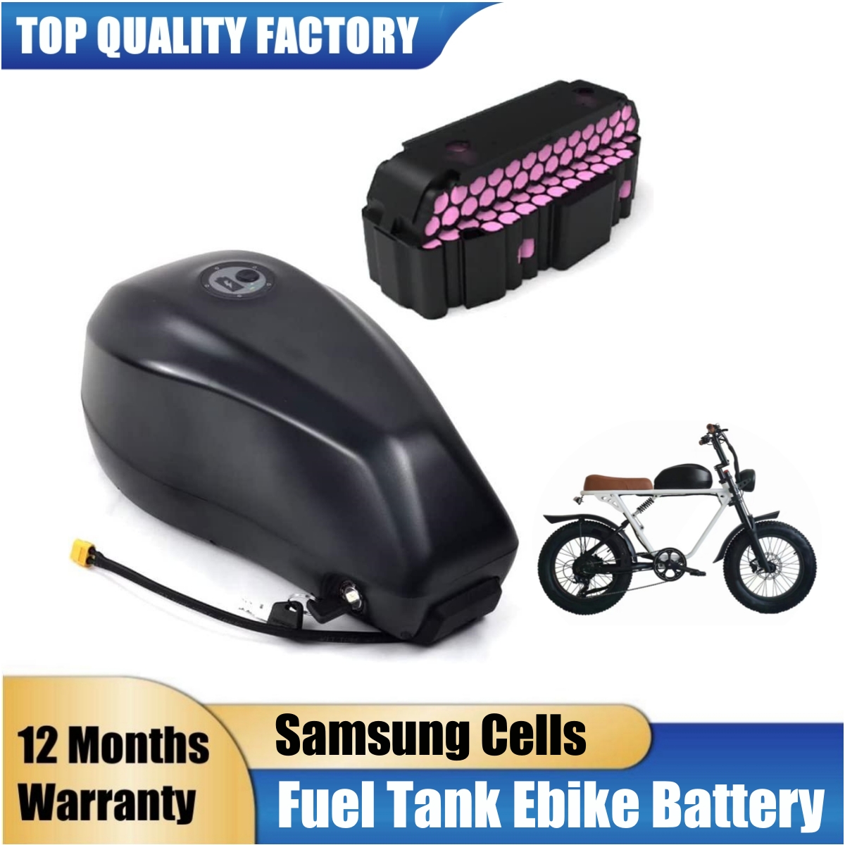 Electric Bicycle Battery 72V 30Ah - Yakıt Deposu Elektrikli Bisiklet Bataryası 48V