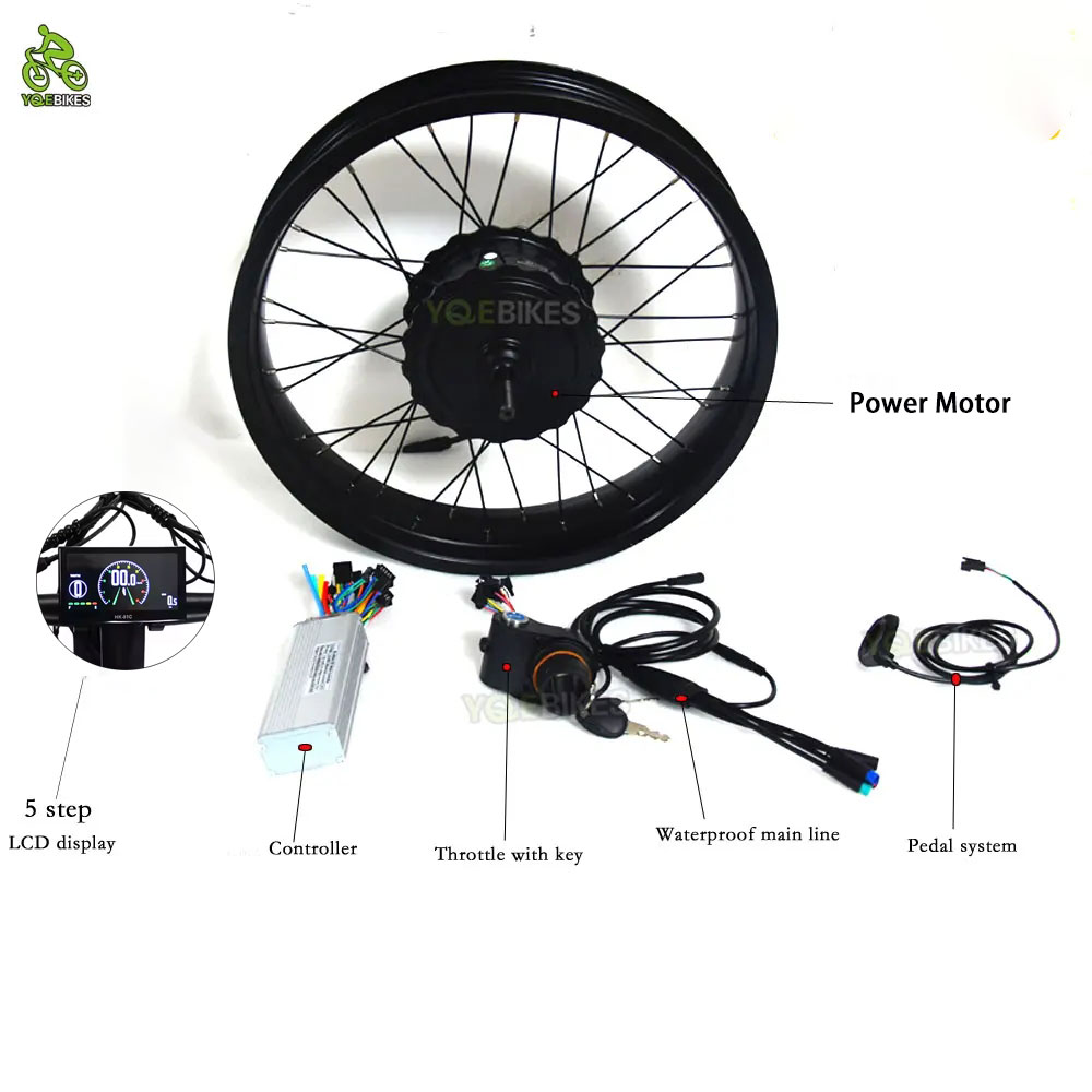 Fat Tire Ebike Conversion Kit 2000W - 20 inç 4.0 ebike Aksesuarları DIY
