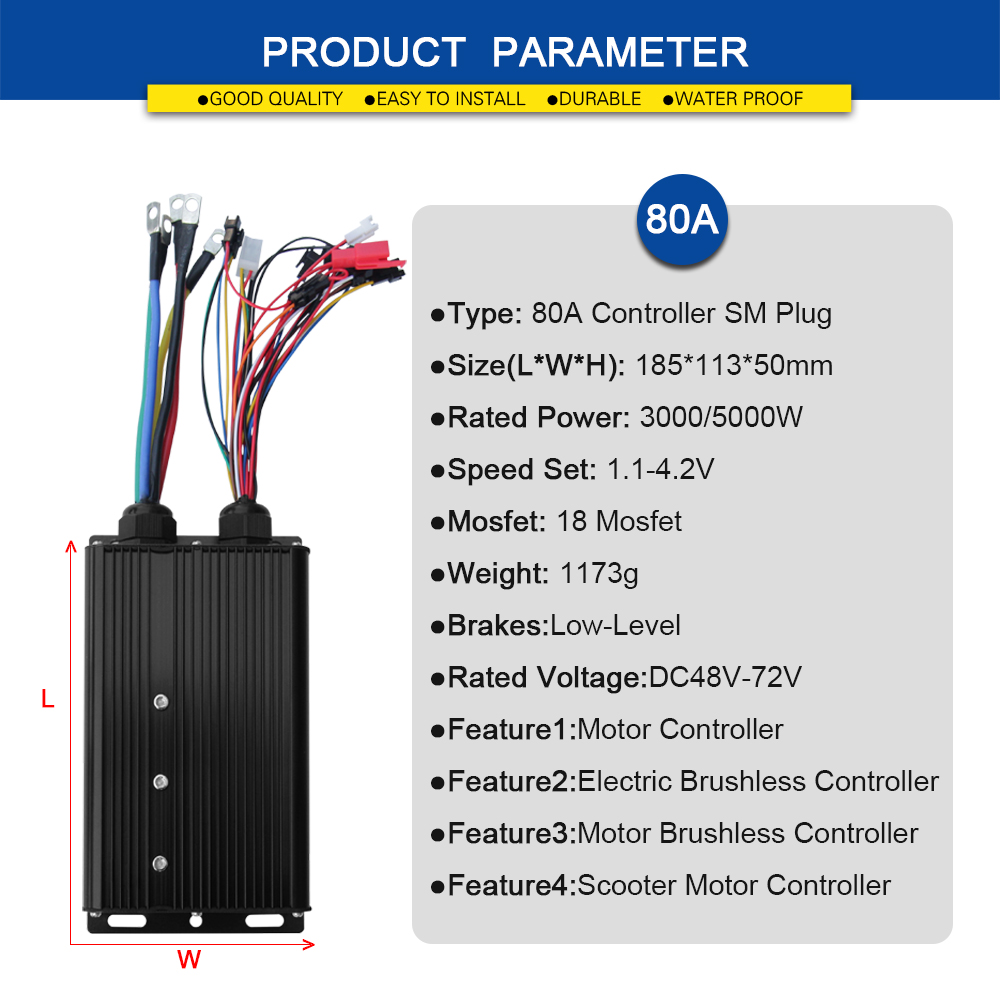 Sine Wave Controller 48V 72V 80A - Ebike Sinüs Dalgası Kontrol Cihazı 48V