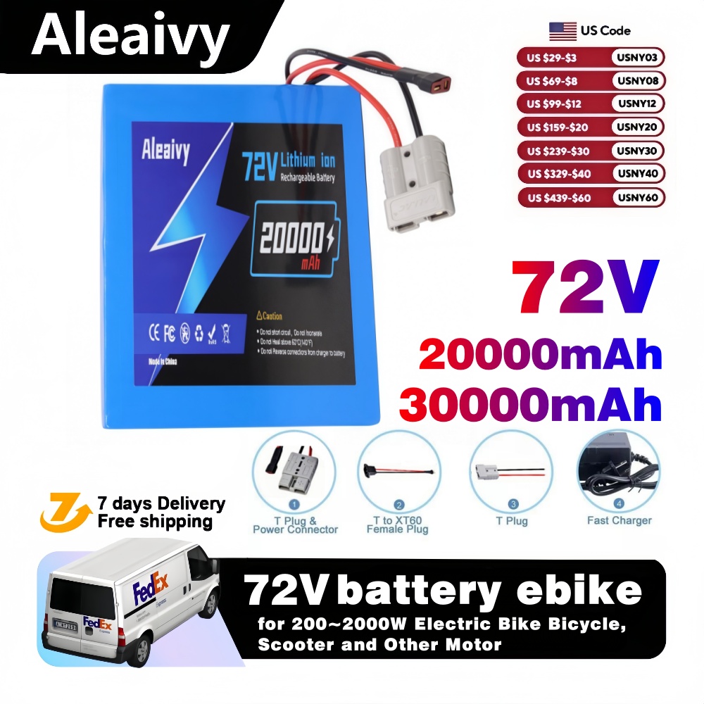 Electric Bicycle Battery 72V 30Ah - ABD'den Gönderim 72V 20Ah 30Ah Elektrikli