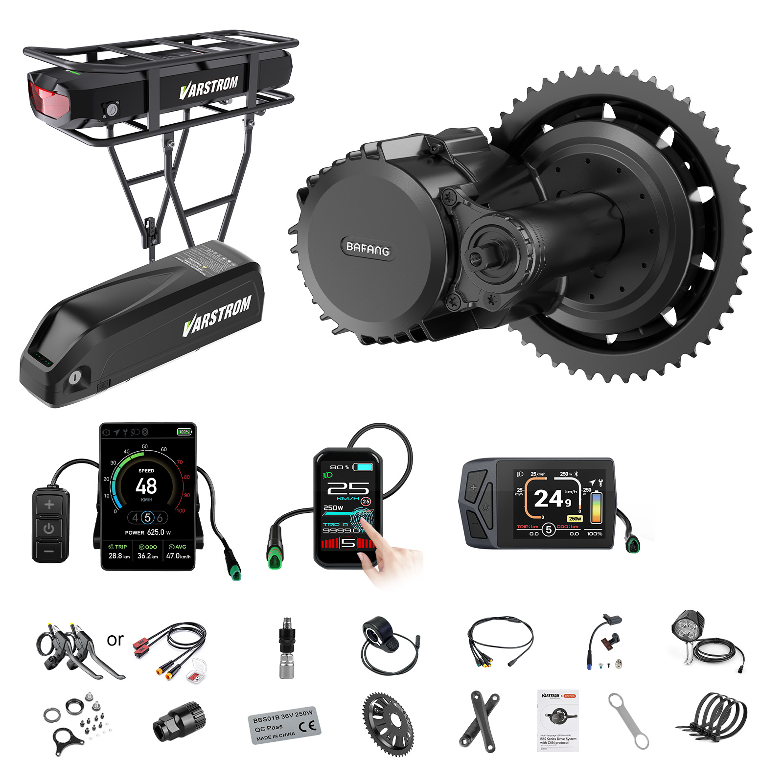 Mid Drive Motor Kit 52V 1000W - [ABD Gönderimi] Bafang Motor 750W 48V