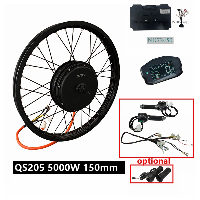 Ebike Conversion Kit 72V 3000W - NBpower/QS205 V3 72v 5000W E-bisiklet kiti
