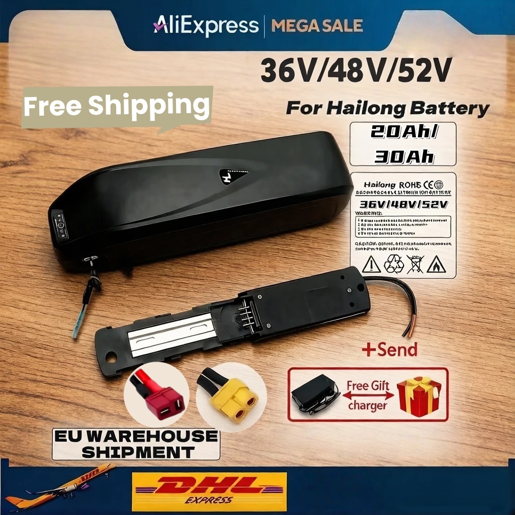 Ebike Battery 48V 20Ah Hailong - Hailong 36V 48V 52V için Yeni,