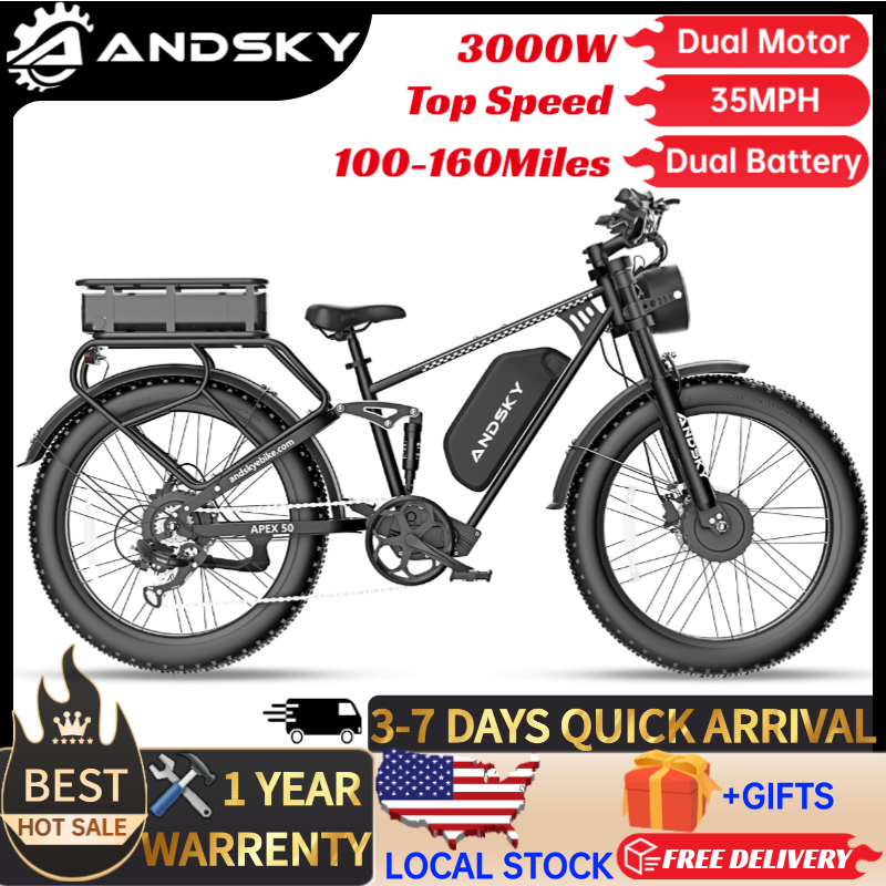 Mid Drive Motor Kit 52V 1000W - ANDSKY Apex50 AWD Elektrikli Bisiklet 3000W