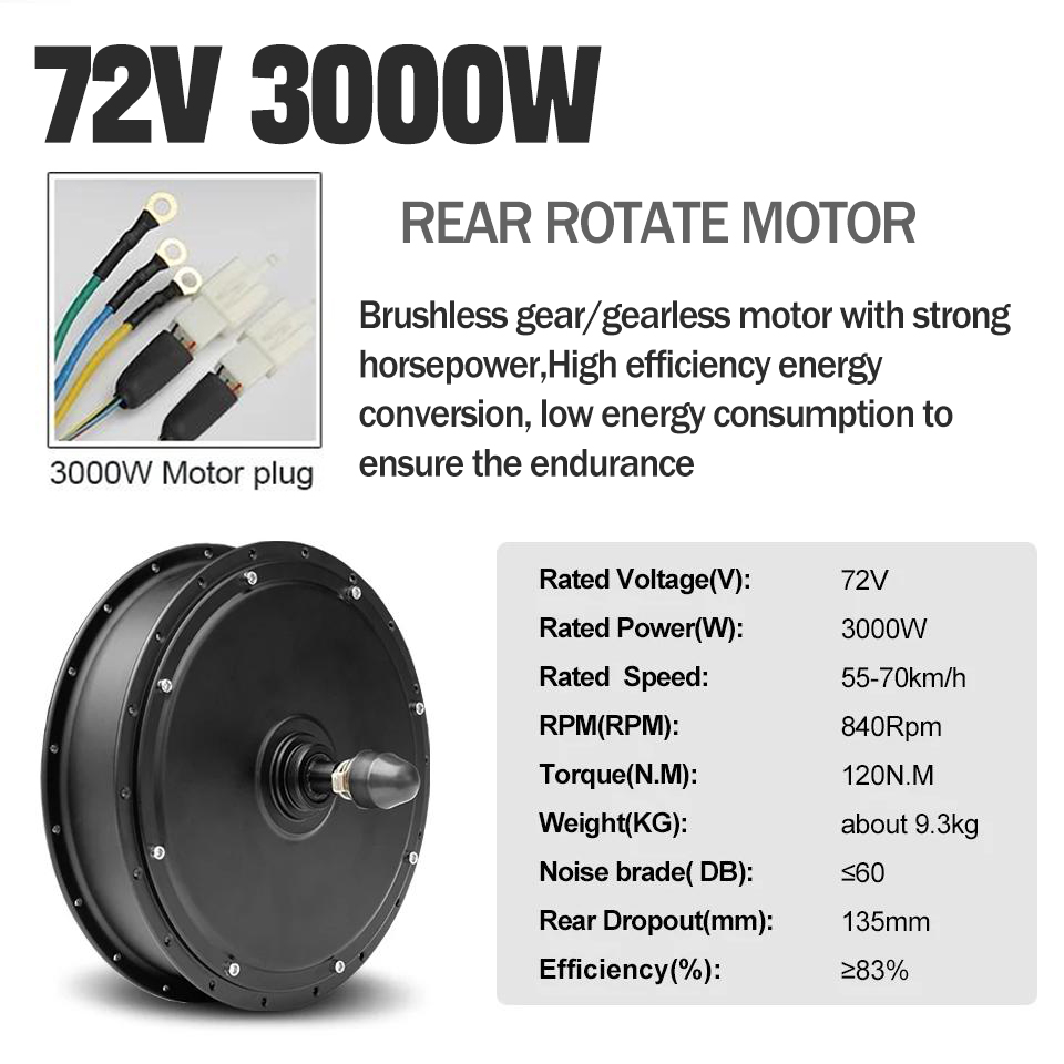 Ebike Conversion Kit 72V 3000W - 72V 3000W E Bisiklet Dönüşüm Kiti