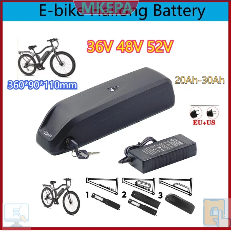 🔋 36-48-52V Motorlu Elektrikli - Ebike Battery 48V 20Ah Hailong incelemesi ve fiyatı