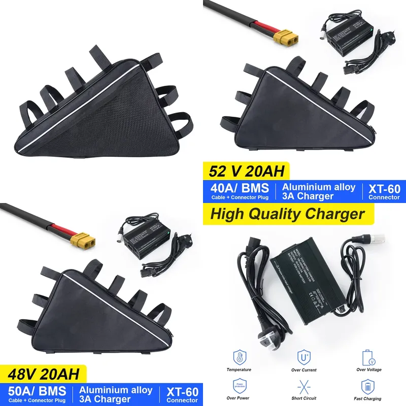 2026 ABD Üçgen Lityum Elektrik - Ebike Battery 52V 20Ah Triangle Pack incelemesi ve fiyatı