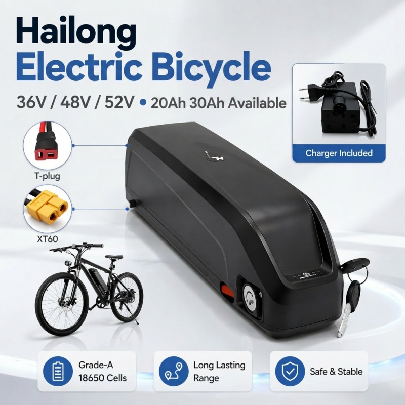 Çok Boyutlu E-bisiklet Batarya - Ebike Battery 48V 20Ah Hailong incelemesi ve fiyatı