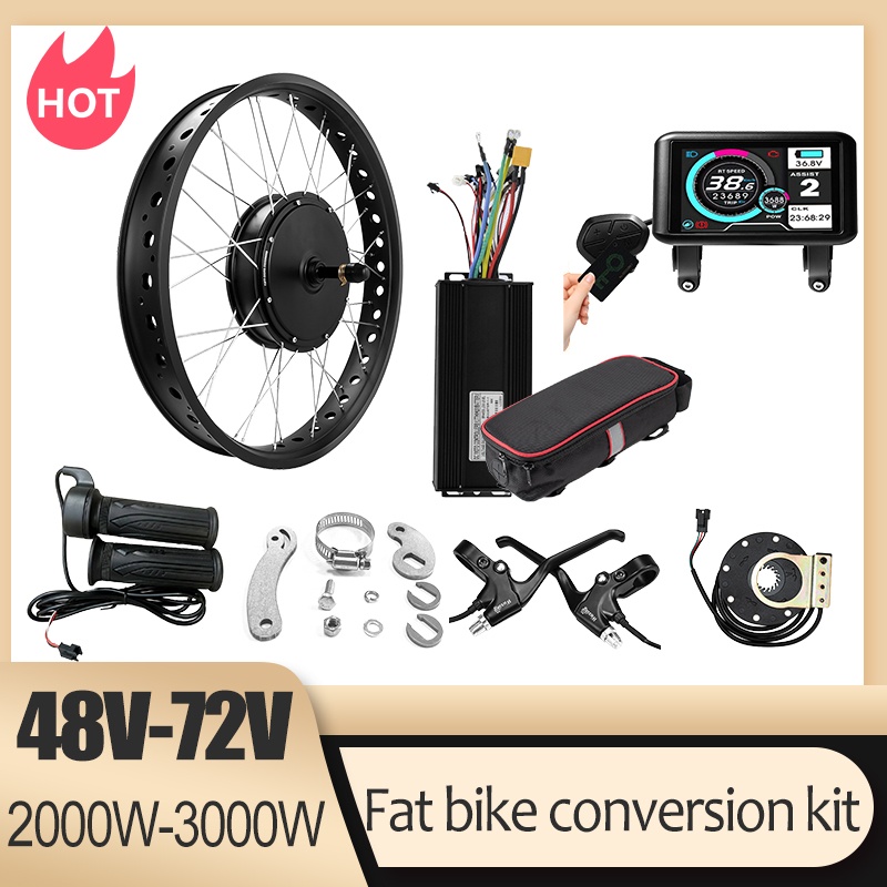 72V 3000W, Geniş Lastikli Kar  - Fat Tire Ebike Conversion Kit 2000W incelemesi ve fiyatı