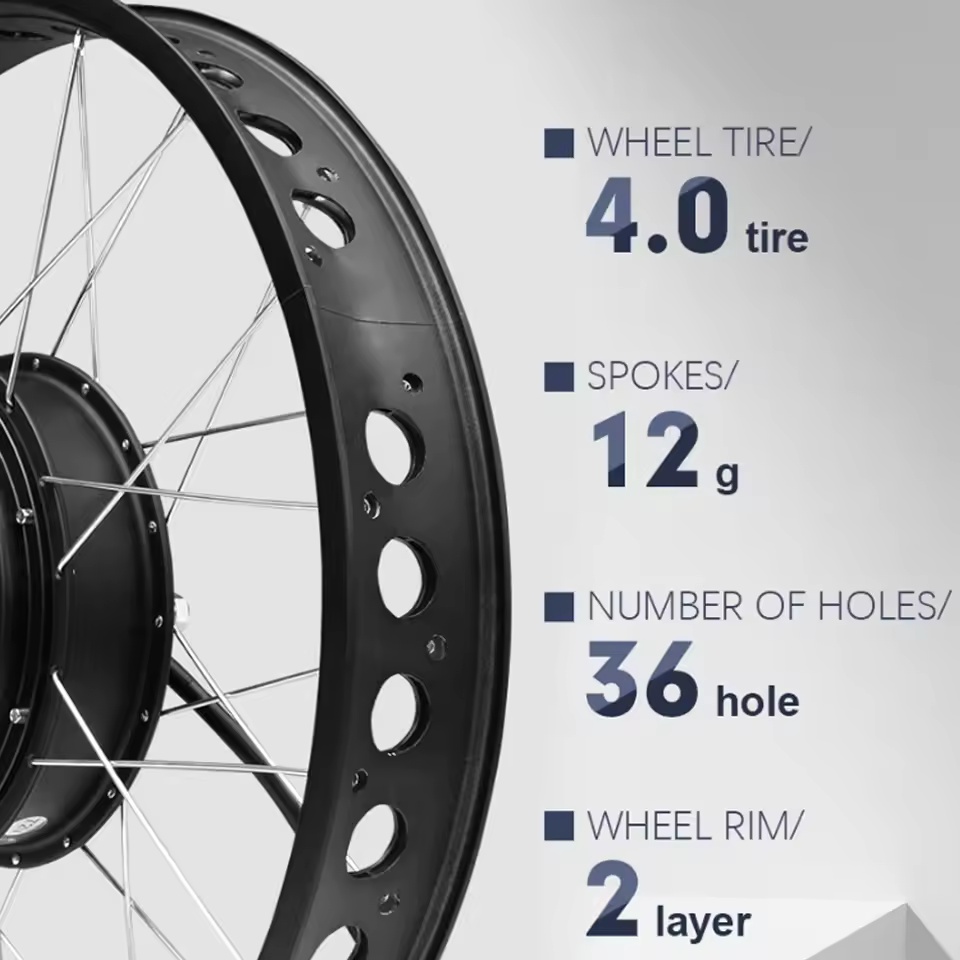 72V 3000W, Geniş Lastikli Kar  - Fat Tire Ebike Conversion Kit 2000W incelemesi ve fiyatı