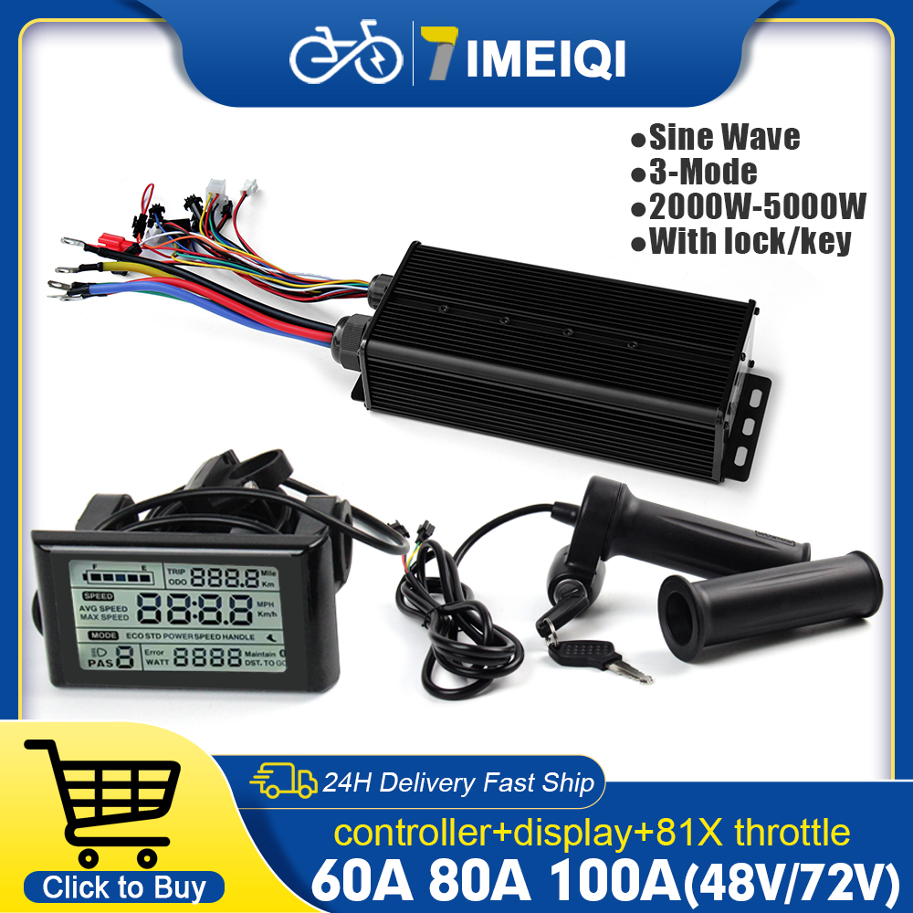 2000W-5000W 48V-72V E-Bisiklet - Sine Wave Controller 48V 72V 80A incelemesi ve fiyatı