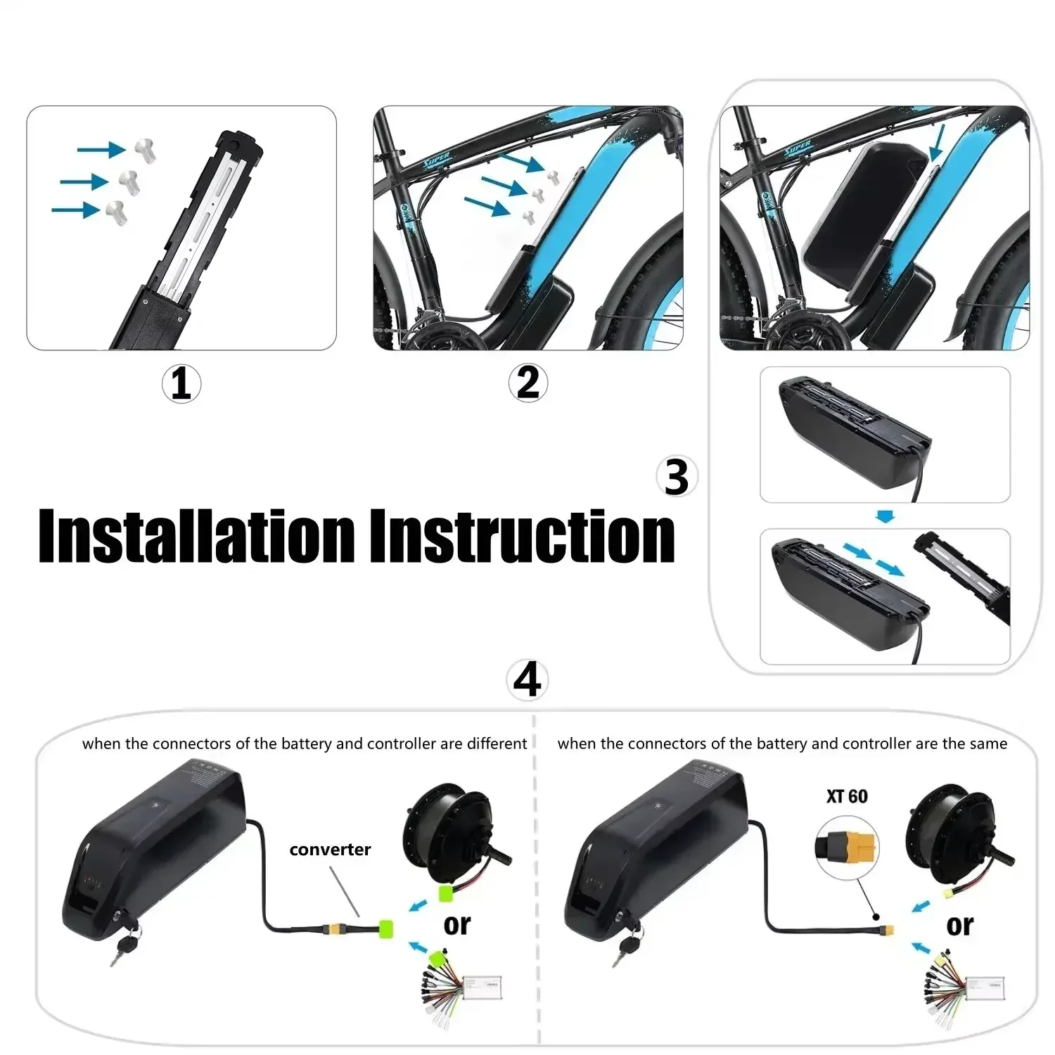 Hailong EBike Pil 36 V 48 V 10 - Ebike Battery 48V 20Ah Hailong incelemesi ve fiyatı