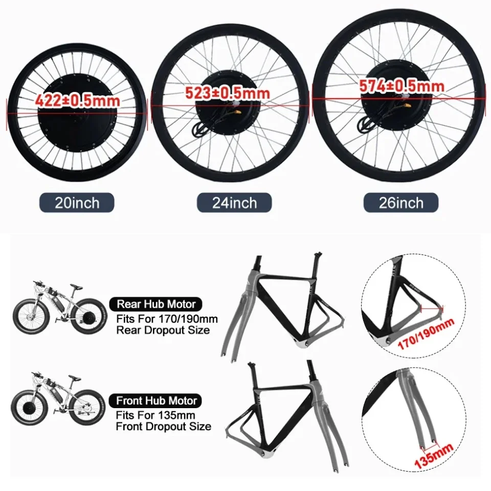 72V 3000W Kar Bisikleti Dönüşü - Ebike Conversion Kit 72V 3000W incelemesi ve fiyatı