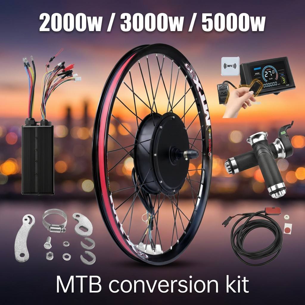 72V 5000W E-bisiklet Kiti, S96 - 72V 5000W Hub Motor Kit incelemesi ve fiyatı