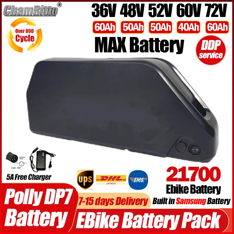 Cham 36 60 52v 48v 72v 45ah 60 - Ebike Battery 48V 20Ah Hailong incelemesi ve fiyatı