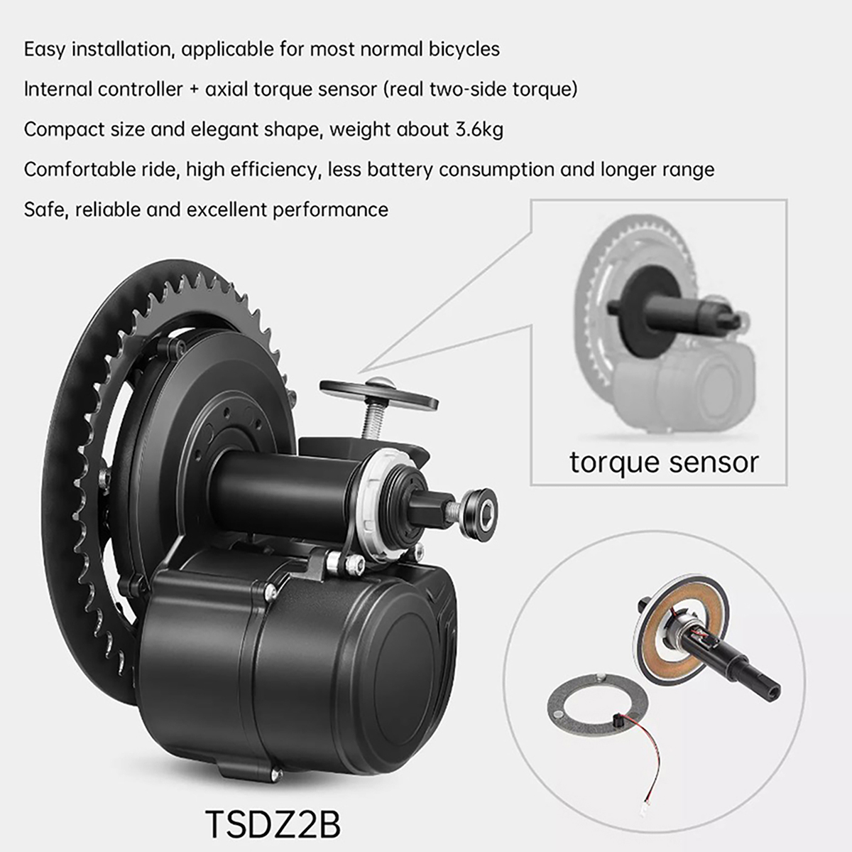Yeni Sürüm Tongsheng 48V 500W  - Tongsheng Tsdz2B Mid Drive Motor incelemesi ve fiyatı