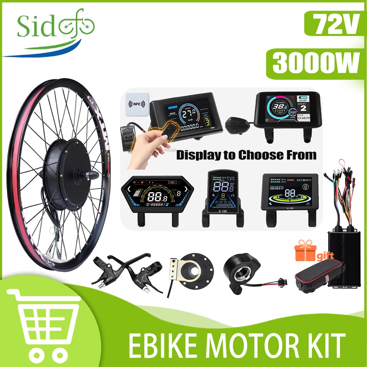 72V 3000W E Bisiklet Dönüşüm K - Ebike Conversion Kit 72V 3000W incelemesi ve fiyatı