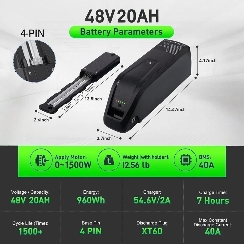 Hailong E-Bisiklet Pil 36V 48V - Ebike Battery 48V 20Ah Hailong incelemesi ve fiyatı